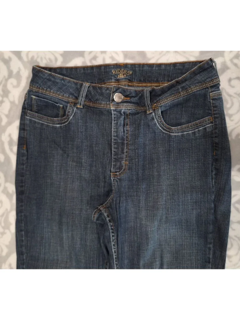 EUC Riders By Lee Womens Dark Blue Denim Bootcut Jeans/Sz. 14* - Picture 3 of 6